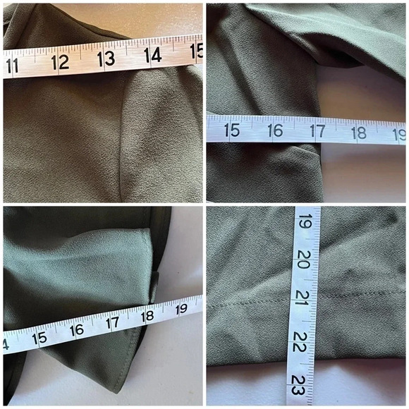 J crew green ruffle boho peasent beach coastal peasent blouse preppy capsule 0 - Picture 5 of 10